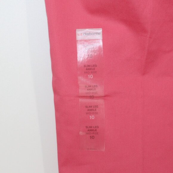 24 New Liz Claiborne Pink Pants Emma Style Women Size 10 - Picture 2 of 5